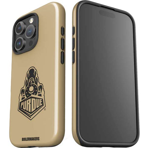 Purdue Gold Signature Logo iPhone 16 Pro Impact Case